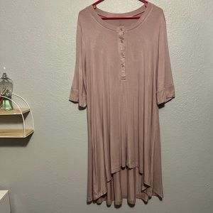 Mordenmiss Women's Half Sleeve High Low Loose Tunic Tops Casual Tee Shirt Sz XXL